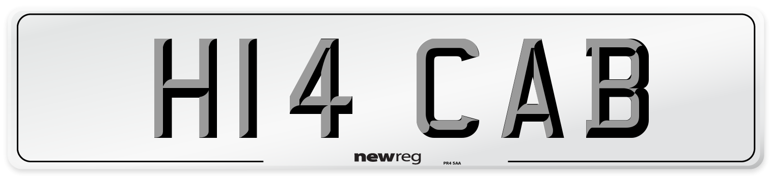 H14 CAB Number Plate from New Reg